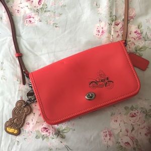 Coach Disney Mickey leather crossbody with charm